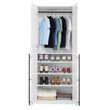 Lee Wardrobe Closet 3.0 in White WC003-WH Manhattan Comfort