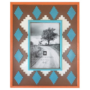 Hiend Accents Aztec Pattern Picture Frame Set - Elevate Your Home Decor With Southwestern Charm And Style   Wd1702