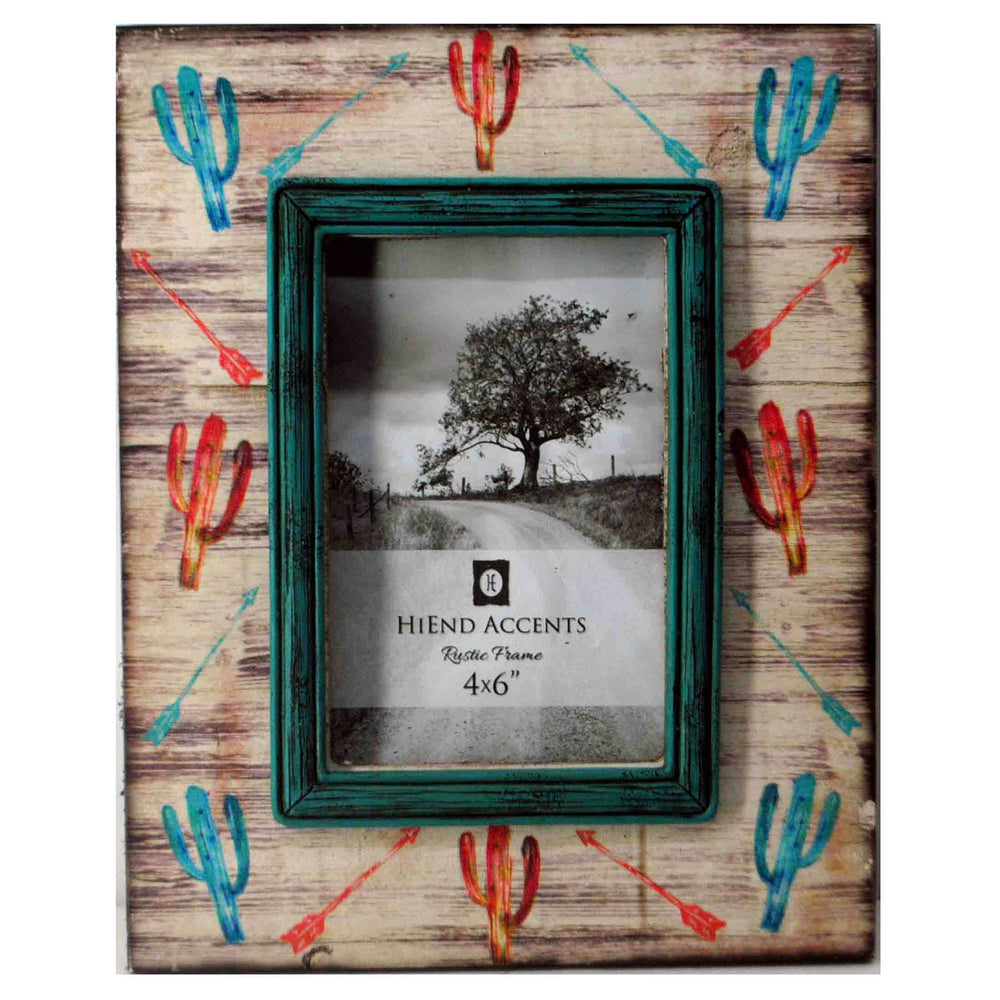 Hiend Accents Cactus Picture Frame Set - Charming Southwestern Design For Stylish Home Decor And Cherished Memories Tan Resin Wd1706