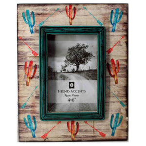 Hiend Accents Cactus Picture Frame Set - Charming Southwestern Design For Stylish Home Decor And Cherished Memories Tan Resin Wd1706