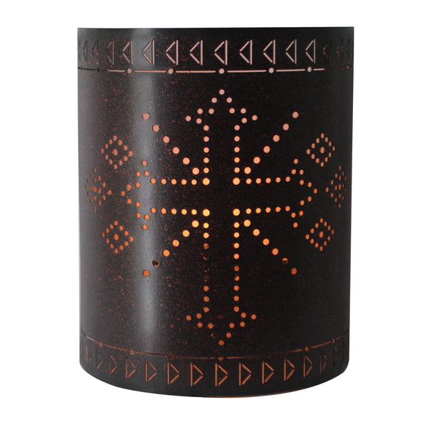 Hiend Accents Metal Cross Arrow Western Wall Sconce – Rustic Charm With Aztec Accents For Timeless Home Decor Brown Metal Wd2202