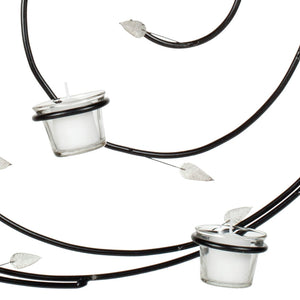 Safavieh 8 Tea Light Candle Wall Decor - Elegant Black Iron & Glass Holders for Ambient Lighting & Style WDC1002A