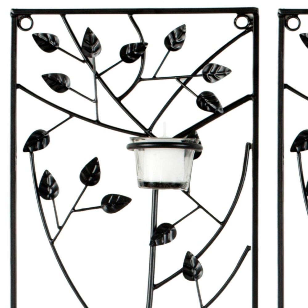 Safavieh TEA Light Climbing Leaves Set of 3 - Elegant Wall Art with Ambient Candlelight for Any Space WDC1013A