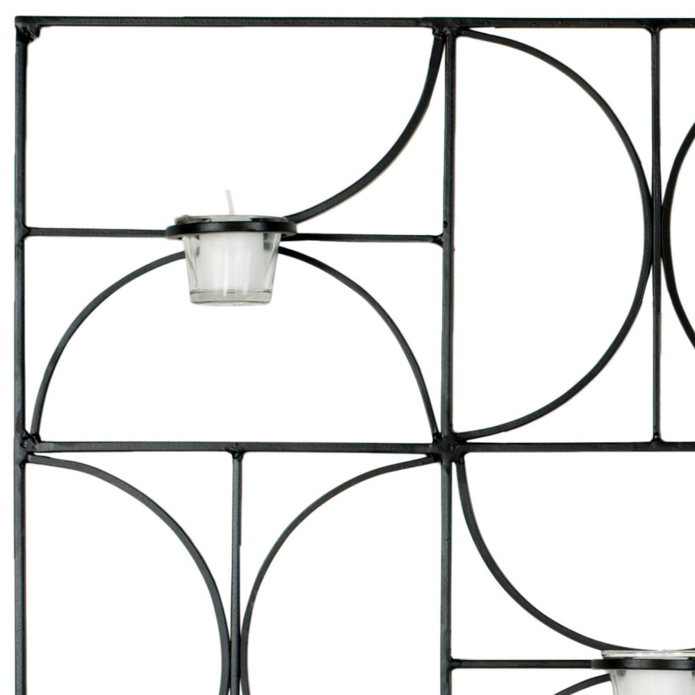 Safavieh 8 Votive Wall Décor - Modern Iron and Glass Candle Holders for Elegant Ambient Lighting Display WDC1019A