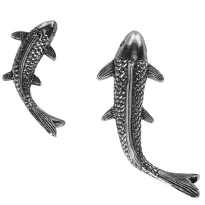 Safavieh KOI FISH 9PC Wall Art Set – Elegant Aluminum Sculpture for Living Spaces, Offices, and Meditation Areas Antique / Silver WDC1025A