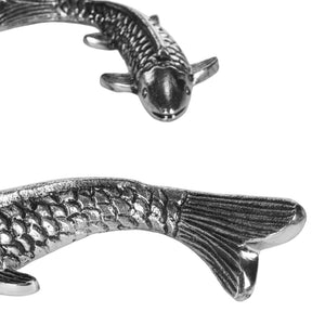 Safavieh KOI FISH 9PC Wall Art Set – Elegant Aluminum Sculpture for Living Spaces, Offices, and Meditation Areas Antique / Silver WDC1025A