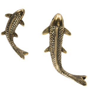 Safavieh KOI FISH 9PC Wall Art Set – Elegant Aluminum Sculpture for Living Spaces, Offices, and Meditation Areas Antique Gold WDC1025B
