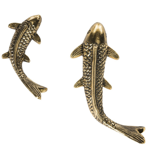 Safavieh KOI FISH 9PC Wall Art Set – Elegant Aluminum Sculpture for Living Spaces, Offices, and Meditation Areas Antique Gold WDC1025B