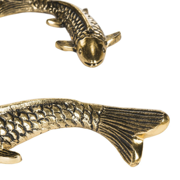 Safavieh KOI FISH 9PC Wall Art Set – Elegant Aluminum Sculpture for Living Spaces, Offices, and Meditation Areas Antique Gold WDC1025B