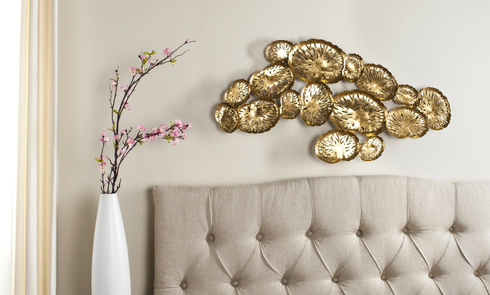 Safavieh CORAL Plate Wall Decor in Luxurious Gold Finish – Coastal Elegance for Modern Interiors & Artful Spaces WDC1026A