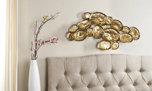 Safavieh CORAL Plate Wall Decor in Luxurious Gold Finish – Coastal Elegance for Modern Interiors & Artful Spaces WDC1026A