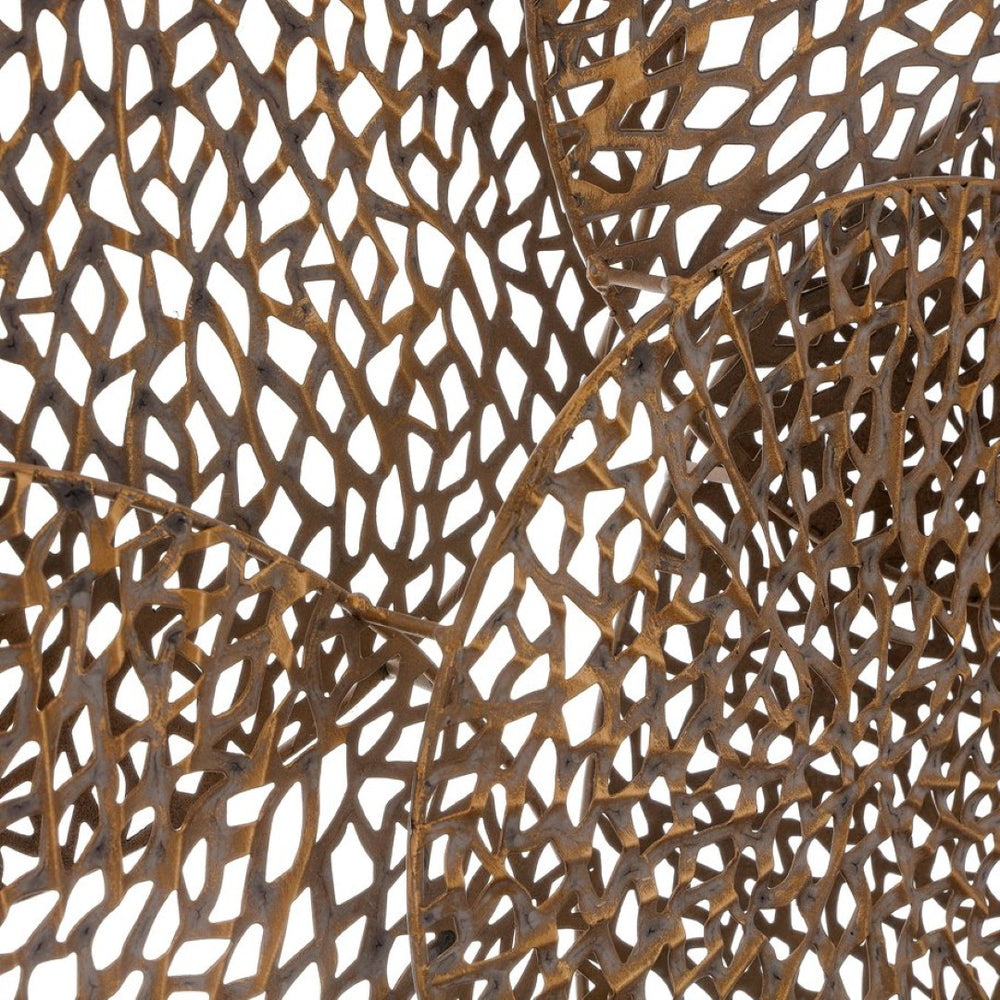 Safavieh EMMY, 42-Inch Antique Gold Metal Wall Decor - Striking Sculptural Art for Modern Glam Interiors WDC5014A