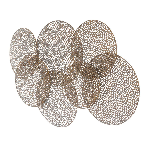 Safavieh EMMY, 42-Inch Antique Gold Metal Wall Decor - Striking Sculptural Art for Modern Glam Interiors WDC5014A