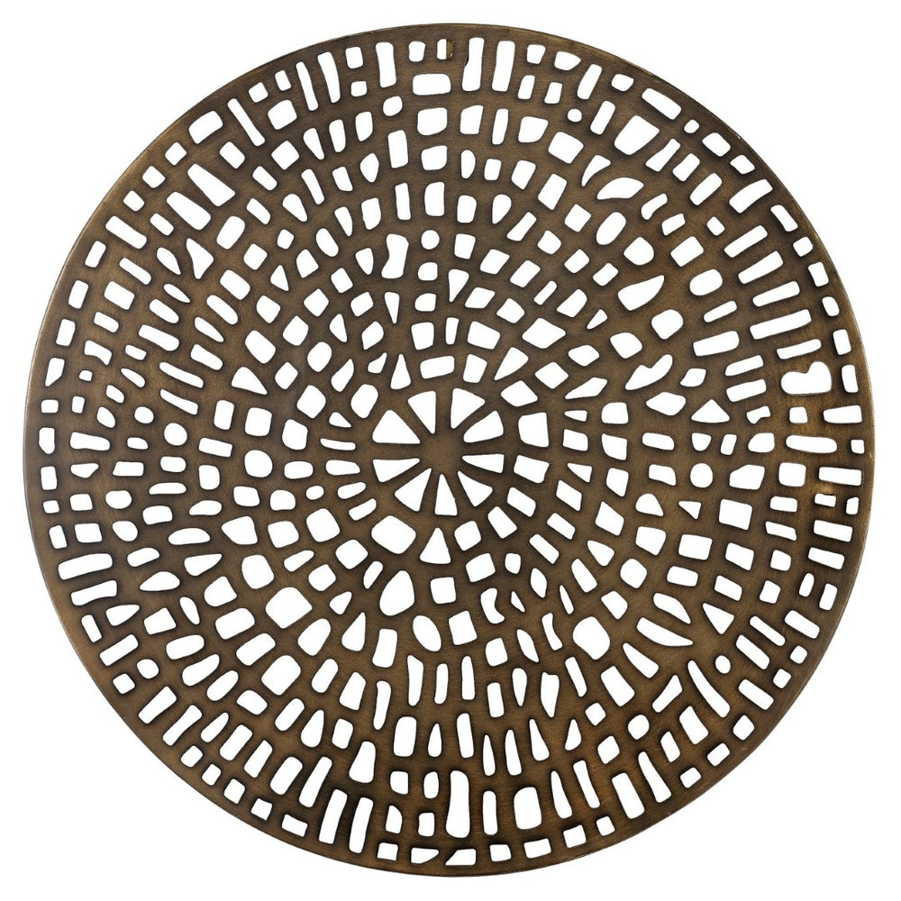 Safavieh LEOFE, 24-Inch Antique Brass Metal Wall Decor - Vintage-Inspired Mandala Design for Timeless Elegance WDC5017A
