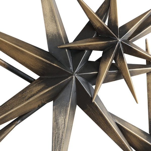 Safavieh JAKOB, 64 Inch Bronze Metal Wall Decor - Celestial Star Art for Dramatic Home Accent and Style WDC5021A