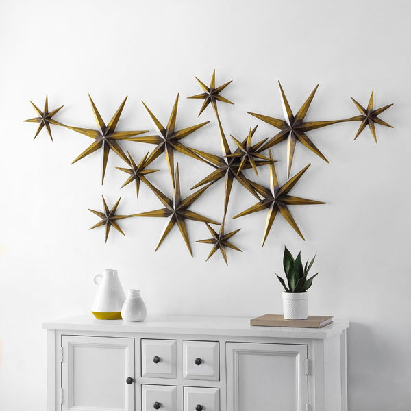 Safavieh JAKOB, 64 Inch Bronze Metal Wall Decor - Celestial Star Art for Dramatic Home Accent and Style WDC5021A