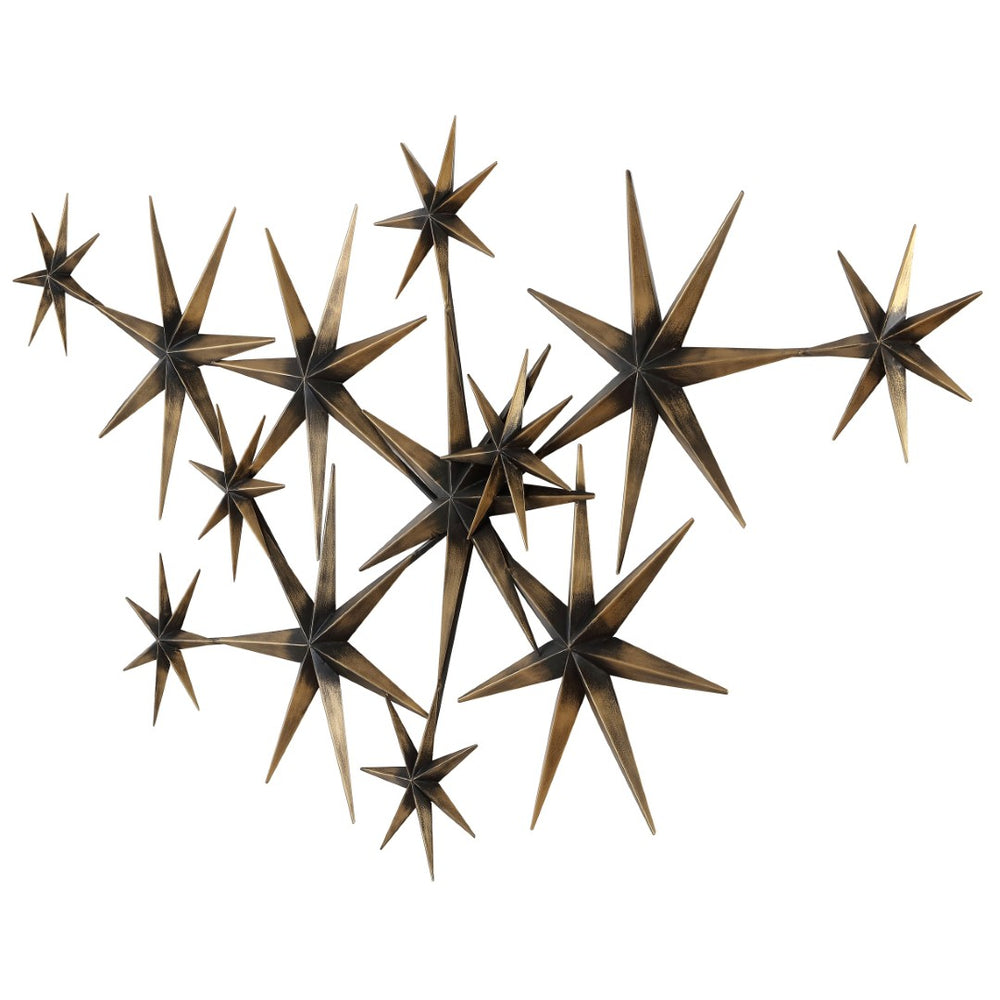 Safavieh JAKOB, 64 Inch Bronze Metal Wall Decor - Celestial Star Art for Dramatic Home Accent and Style WDC5021A