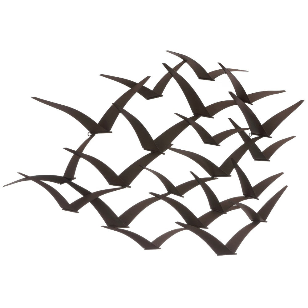 Safavieh FIONE, 42 Inch Metal Wall Decor Featuring Stylized Birds, Elegant Bronze Finish for Artistic Flair WDC5022A