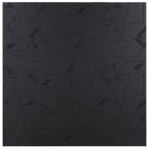 Safavieh Emery Geometric Relief MDF Wall Panel Sculptural Matte Black Modern Decor Art WDC5023A