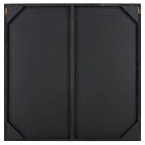Safavieh Emery Geometric Relief MDF Wall Panel Sculptural Matte Black Modern Decor Art WDC5023A