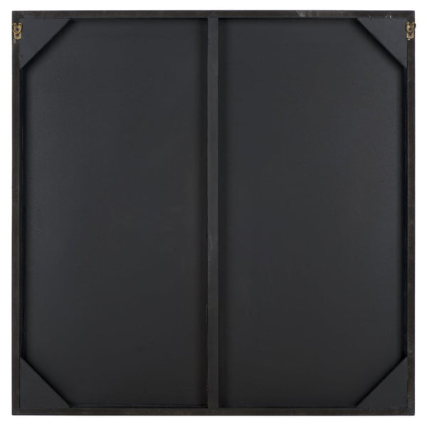 Safavieh Emery Geometric Relief MDF Wall Panel Sculptural Matte Black Modern Decor Art WDC5023A