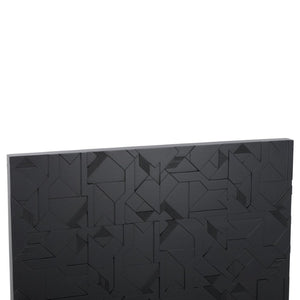 Safavieh Emery Geometric Relief MDF Wall Panel Sculptural Matte Black Modern Decor Art WDC5023A