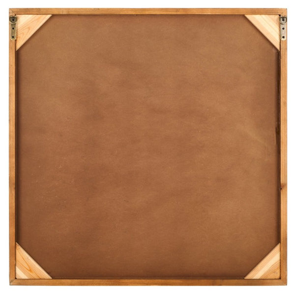 Safavieh Marlow Gold Geometric Resin Wall Art Square Sculptural Panel for Modern Living Spaces WDC5024A