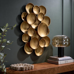 Safavieh Lela Geometric Iron Wall Sculpture with Gold Finish for Modern Living Spaces WDC5025A