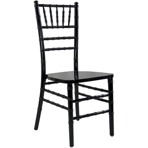 English Elm Advantage Chiavari Chair - Elegant, Durable Seating for Weddings, Banquets & Upscale Events Black WDCHI-B