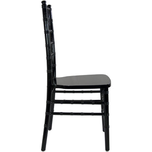 English Elm Advantage Chiavari Chair - Elegant, Durable Seating for Weddings, Banquets & Upscale Events Black WDCHI-B