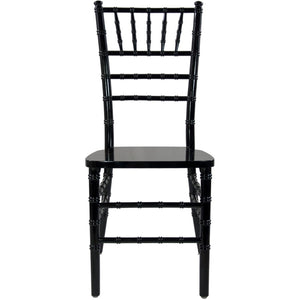 English Elm Advantage Chiavari Chair - Elegant, Durable Seating for Weddings, Banquets & Upscale Events Black WDCHI-B