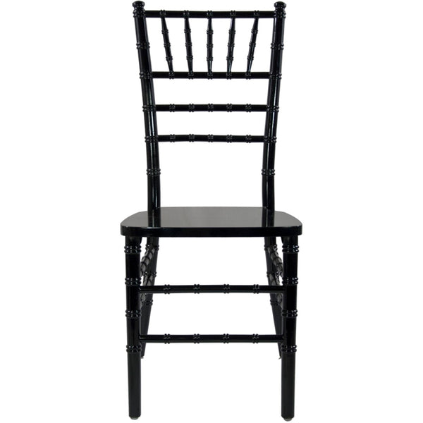 English Elm Advantage Chiavari Chair - Elegant, Durable Seating for Weddings, Banquets & Upscale Events Black WDCHI-B