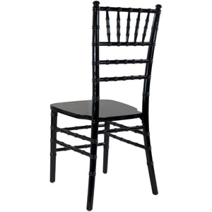 English Elm Advantage Chiavari Chair - Elegant, Durable Seating for Weddings, Banquets & Upscale Events Black WDCHI-B