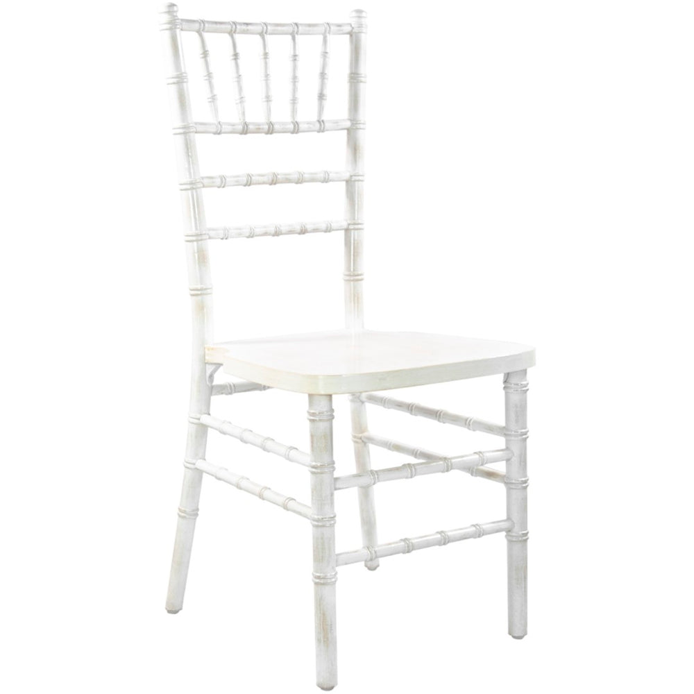 English Elm Advantage Chiavari Chair - Elegant, Durable Seating for Weddings, Banquets & Upscale Events Lime Wash WDCHI-LW