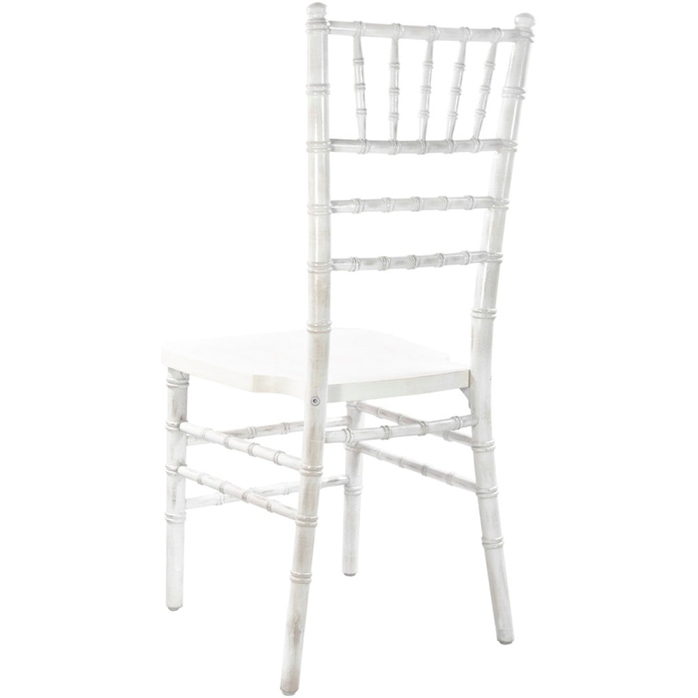 English Elm Advantage Chiavari Chair - Elegant, Durable Seating for Weddings, Banquets & Upscale Events Lime Wash WDCHI-LW