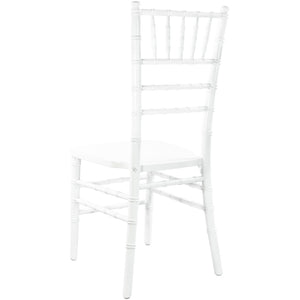 English Elm Advantage Chiavari Chair - Elegant, Durable Seating for Weddings, Banquets & Upscale Events White WDCHI-W