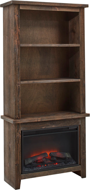 Alder Grove Tobacco 74" Fireplace Display Case DG3472F/12-TOB Aspenhome