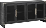 Quincy Vintage Black 66" Console w/ 4 Doors WMJ1240-VBK Aspenhome