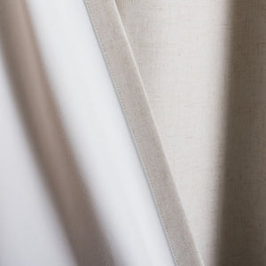 Safavieh Katerini Ivory Grommet Blackout Panel Twill Textured Linen Blend for Modern Rooms WDT1012A-5296