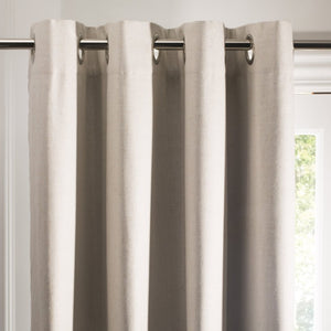 Safavieh Katerini Ivory Grommet Blackout Panel Twill Textured Linen Blend for Modern Rooms WDT1012A-5296
