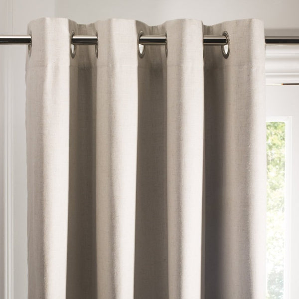 Safavieh Katerini Ivory Grommet Blackout Panel Twill Textured Linen Blend for Modern Rooms WDT1012A-5296