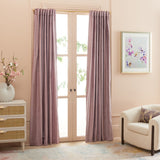 Safavieh Rosedale Window Treatment/Light Pink XII23 Light Pink 60%Cotton+40%Viscose Velvet,Tab Top WDT1062B-5296