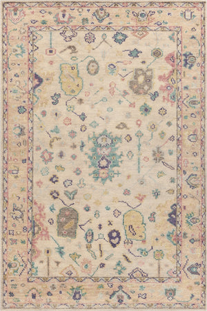 Chandra Rugs Hand Knotted Traditional Rug - Exquisite Craftsmanship, Luxurious Wool Blend, Timeless Home Decor Elegance Ivory,Tan,Green,Multi Wool + Cotton Wen58101-576