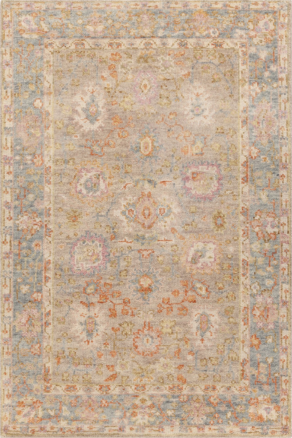 Chandra Rugs Hand Knotted Traditional Rug - Elevate Your Home Decor With Luxurious Craftsmanship And Elegance Tan,Blue,Orange,Multi Wool + Cotton Wen58102-576
