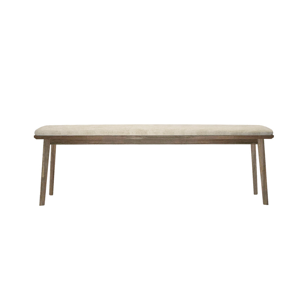 Lh Imports West Bench 59" - Sand: Stylish Upholstered Seating With Ample Storage, Perfect For Any Space! Beige Solid Acacia,Plywood,Fabric,Pu Foam,Polyester Fiber Batting Wes016-s