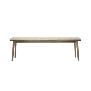 Lh Imports West Bench 59" - Sand: Stylish Upholstered Seating With Ample Storage, Perfect For Any Space! Beige Solid Acacia,Plywood,Fabric,Pu Foam,Polyester Fiber Batting Wes016-s