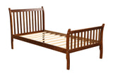 Hearth and Haven Harper Platform Bed Frame Mattress Foundation with Solid Wood Slat Support, Twin, Walnut WF187441DAA