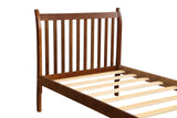 Hearth and Haven Harper Platform Bed Frame Mattress Foundation with Solid Wood Slat Support, Twin, Walnut WF187441DAA