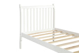 Hearth and Haven Harper Platform Bed Frame Mattress Foundation with Solid Wood Slat Support, Twin, White WF187441KAA