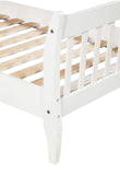 Hearth and Haven Harper Platform Bed Frame Mattress Foundation with Solid Wood Slat Support, Twin, White WF187441KAA